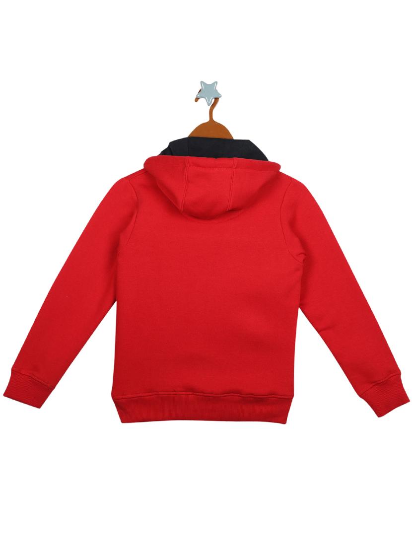 red cotton sweatshirt - 17524150 - Zoom Image - 2