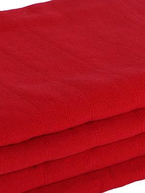 lorena quick-dry one side terry towel 100% cotton -4pc mix set (soho) solid-red - 17524266 - Standard Image - 6