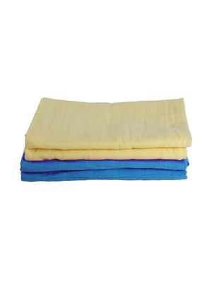 lorena quick-dry one side terry towel 100% cotton -4pc mix set (soho) solid-yellow/aqua - 17524271 - Standard Image - 2