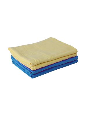 lorena quick-dry one side terry towel 100% cotton -4pc mix set (soho) solid-yellow/aqua - 17524271 - Standard Image - 3