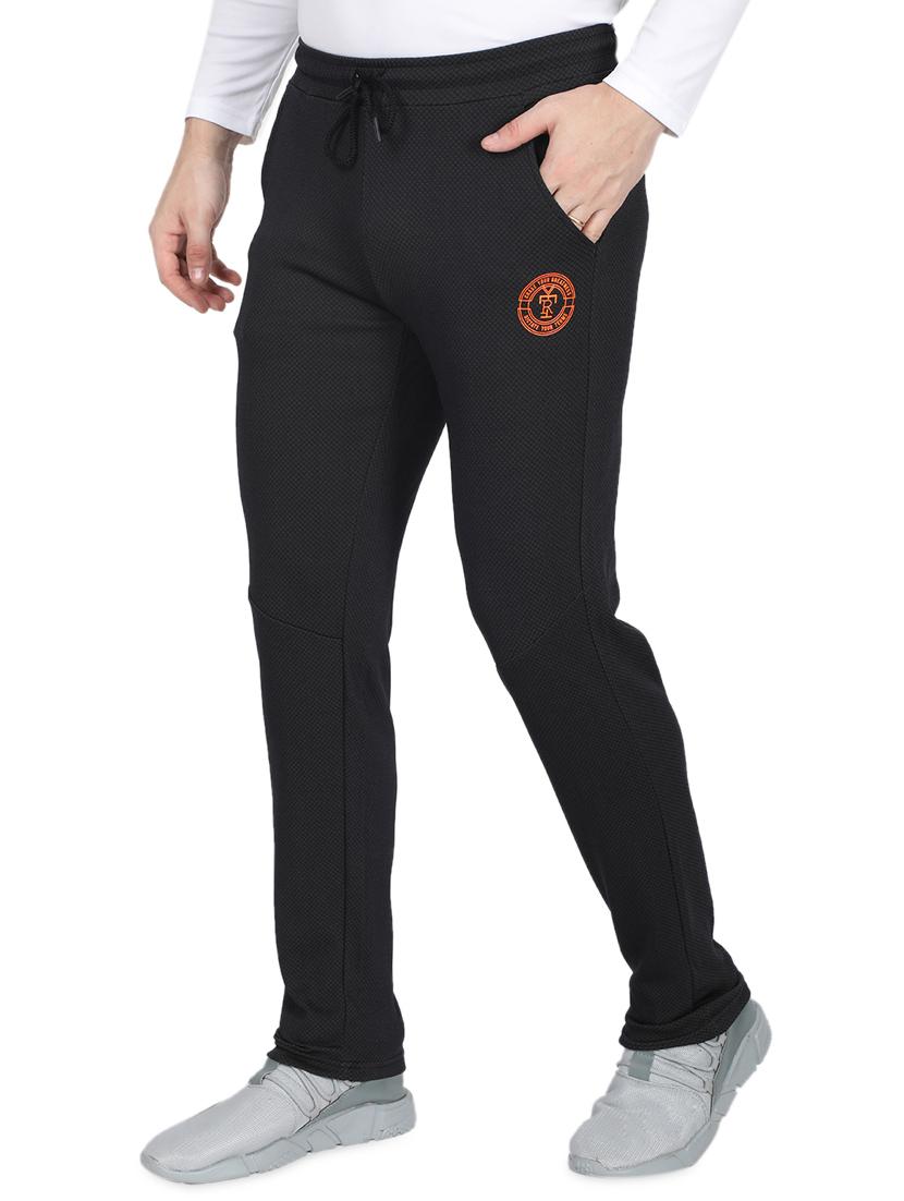 grey solid full length track pant - 17524464 - Zoom Image - 2