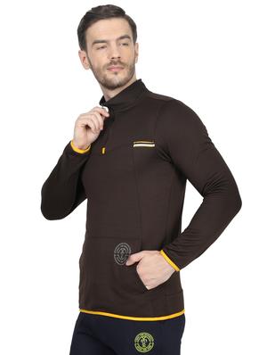 brown solid t-shirt - 17524476 - Standard Image - 2