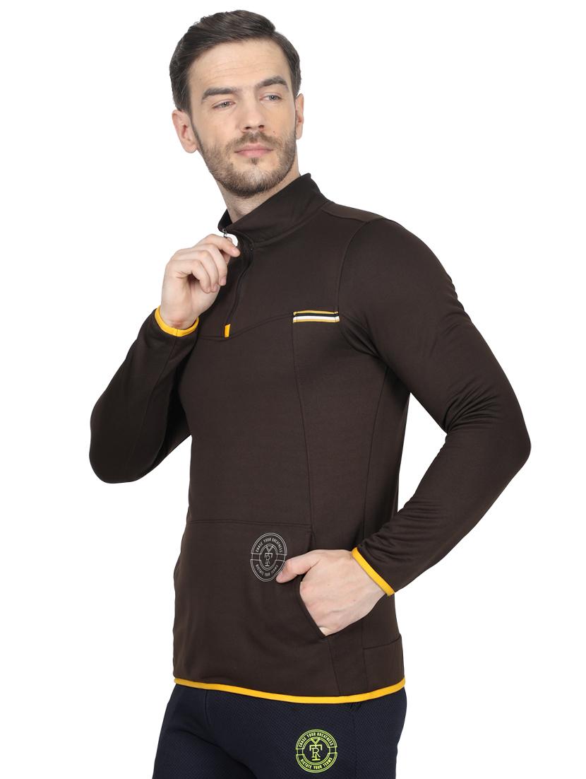brown solid t-shirt - 17524476 - Zoom Image - 2