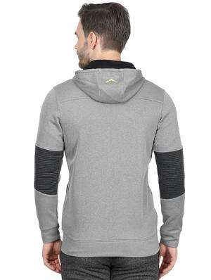 grey color block cut & sew sweatshirt - 17524486 - Standard Image - 3