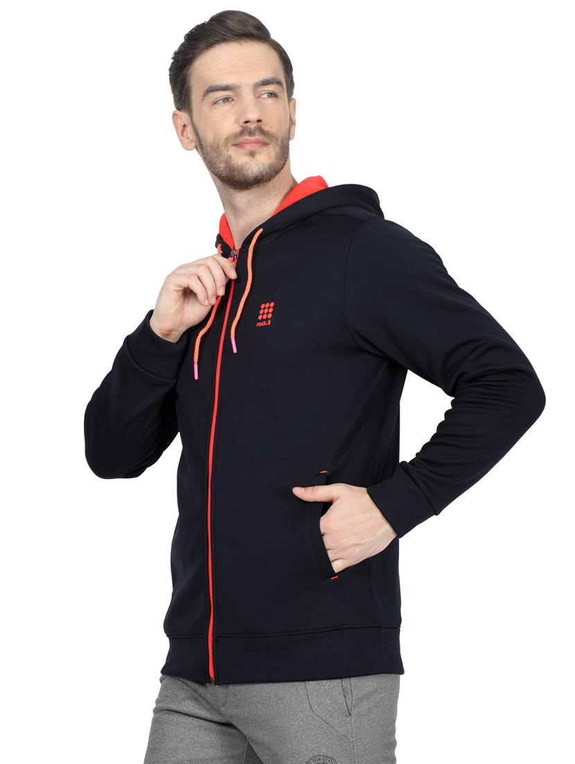 navy blue solid sweatshirt - 17524489 - Zoom Image - 2