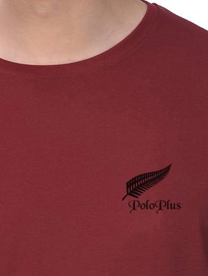 maroon solid t-shirt - 17524569 - Standard Image - 4