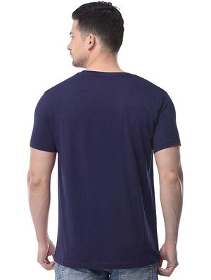 navy blue solid t-shirt - 17524572 - Standard Image - 3