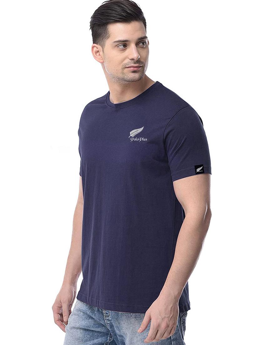 navy blue solid t-shirt - 17524572 - Zoom Image - 2