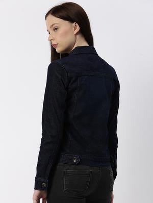 dark blue denim jacket - 17524677 - Standard Image - 3