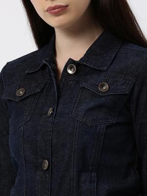 dark blue denim jacket - 17524677 - Standard Image - 5