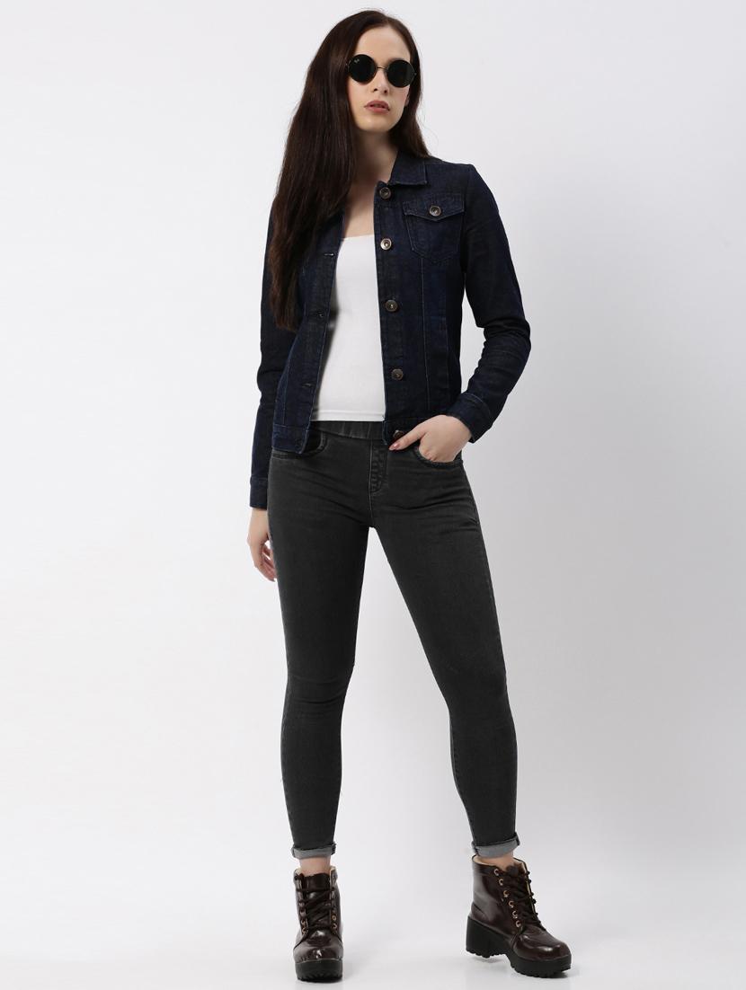 dark blue denim jacket - 17524677 - Zoom Image - 4