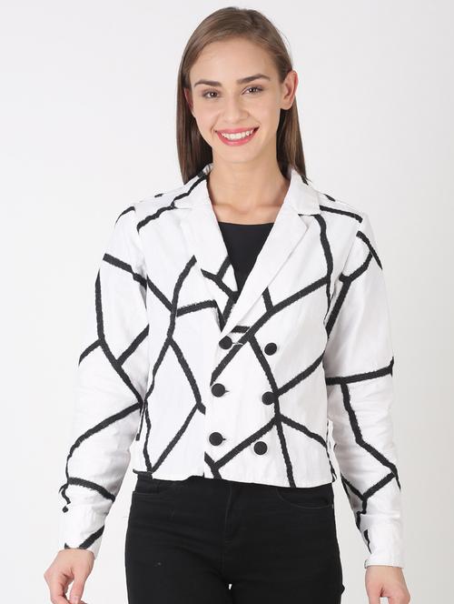 lapel neck abstract blazer - 17524690 - Very Small Image - 1