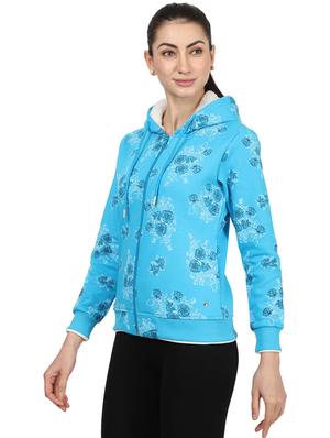 hooded neck floral sweatshirt - 17524724 - Standard Image - 2