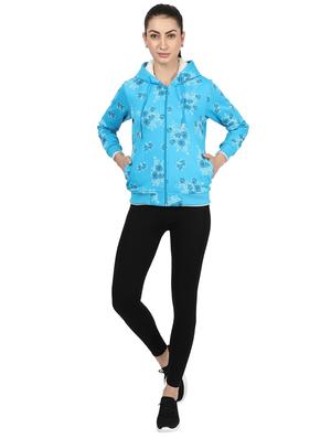 hooded neck floral sweatshirt - 17524724 - Standard Image - 4