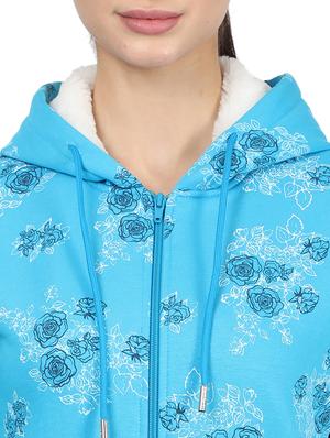 hooded neck floral sweatshirt - 17524724 - Standard Image - 5