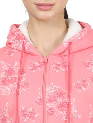 hooded neck floral sweatshirt - 17524725 - Standard Image - 5