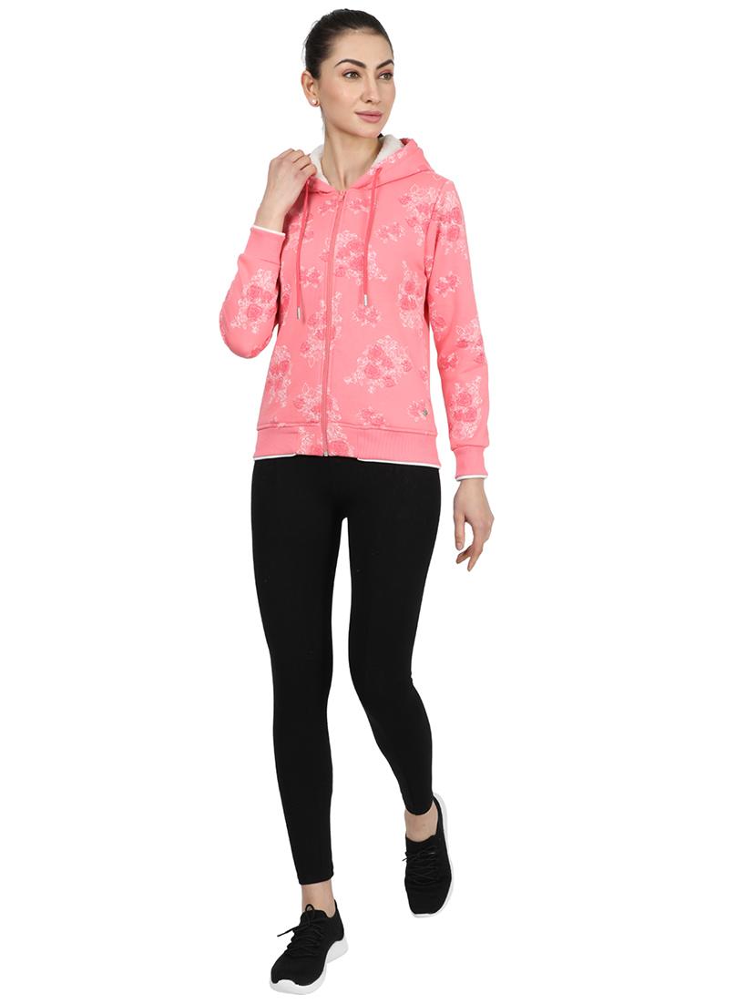 hooded neck floral sweatshirt - 17524725 - Zoom Image - 4