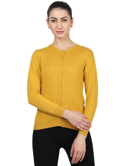 round neck wool cardigan - 17524737 - Standard Image - 1