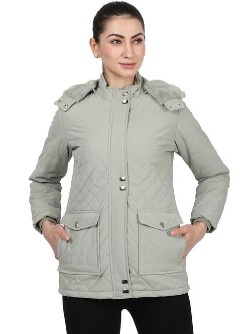 hooded neck parka jacket - 17524742 - Standard Image - 1