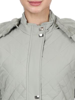 hooded neck parka jacket - 17524742 - Standard Image - 5