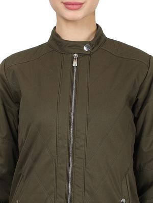 mandarin neck bomber jacket - 17524743 - Standard Image - 5