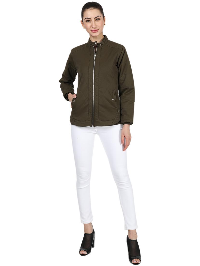 mandarin neck bomber jacket - 17524743 - Zoom Image - 4