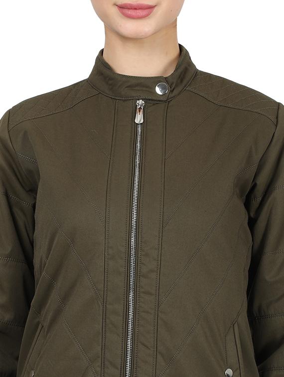 mandarin neck bomber jacket - 17524743 - Zoom Image - 5