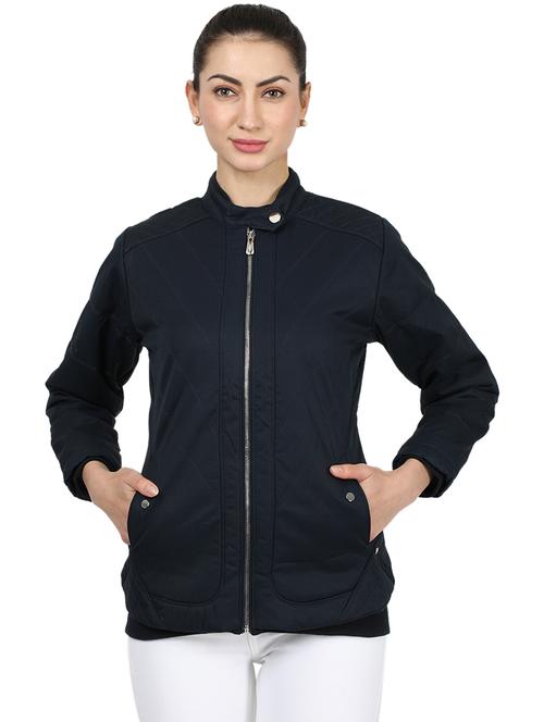 mandarin neck bomber jacket - 17524744 - Standard Image - 1