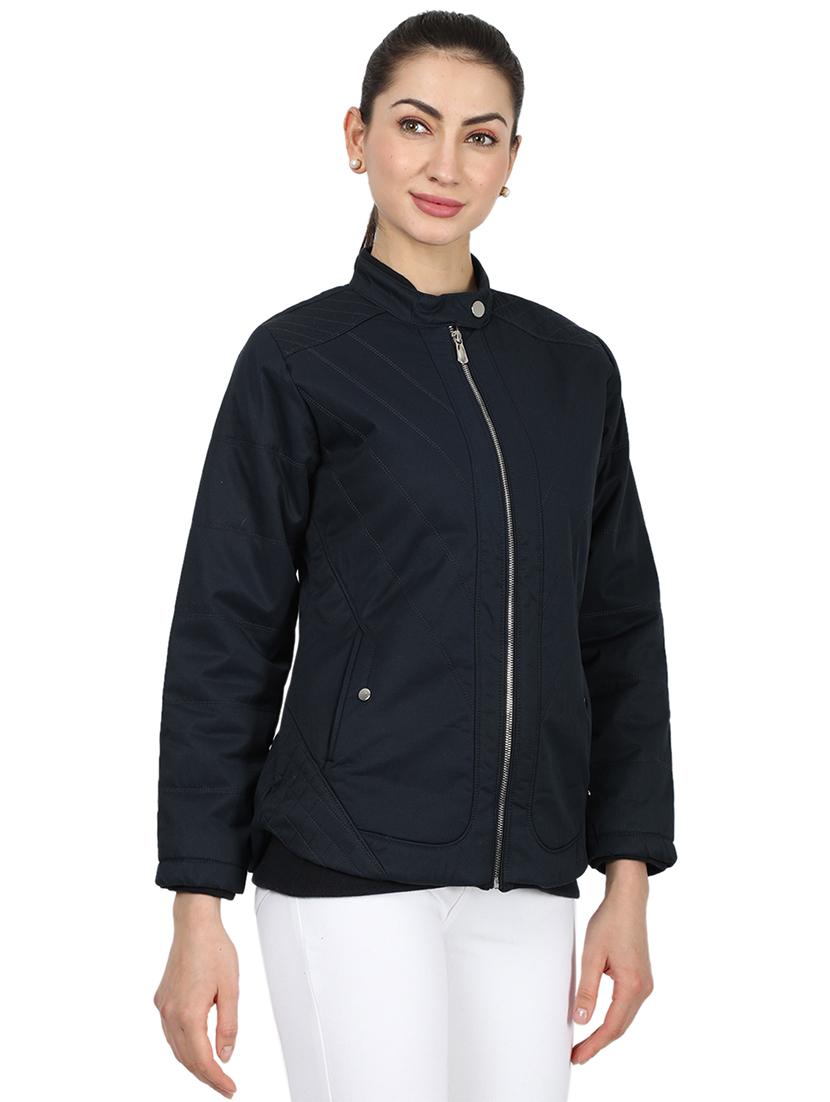mandarin neck bomber jacket - 17524744 - Zoom Image - 2