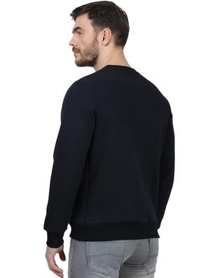 navy blue chest print sweatshirt - 17525133 - Standard Image - 4