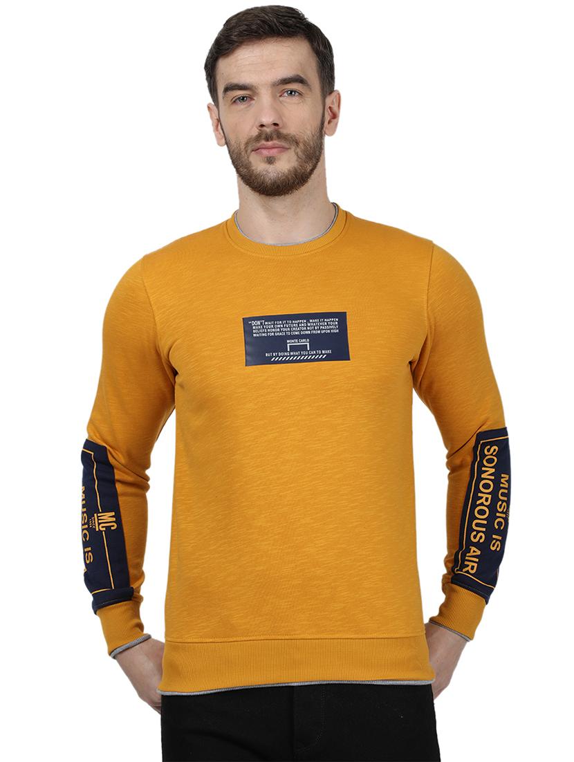 mustard printed sweatshirt - 17525137 - Zoom Image - 1