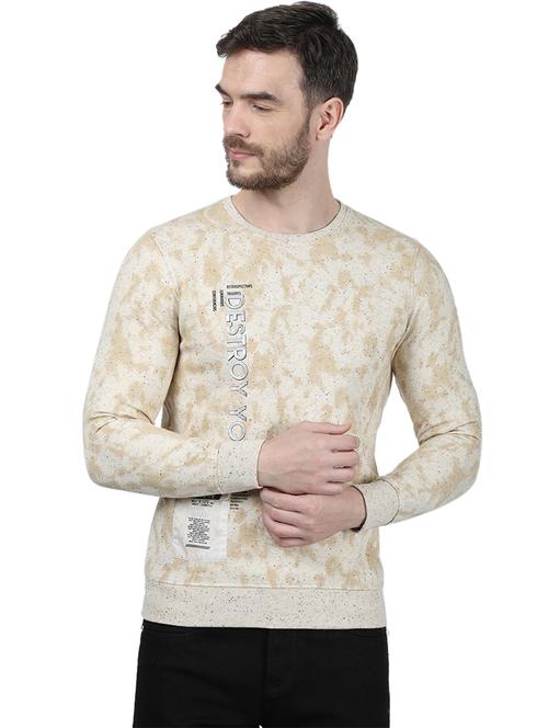 beige printed sweatshirt - 17525138 - Standard Image - 1