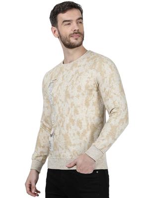 beige printed sweatshirt - 17525138 - Standard Image - 3