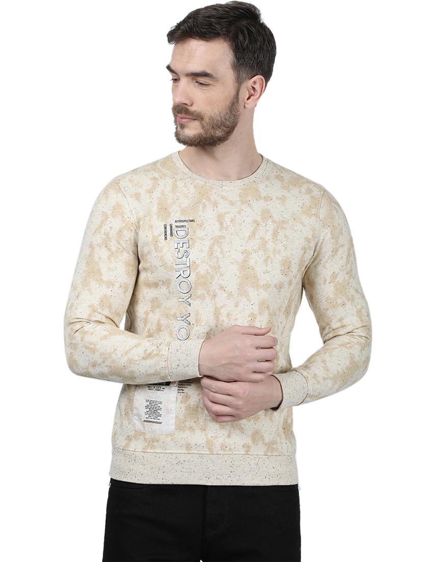 beige printed sweatshirt - 17525138 - Zoom Image - 1