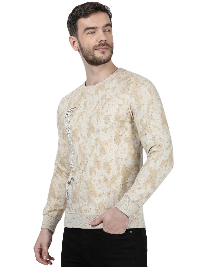 beige printed sweatshirt - 17525138 - Zoom Image - 3