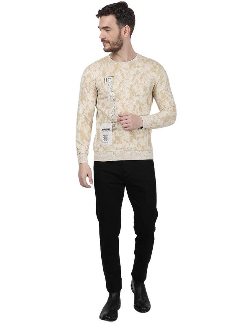 beige printed sweatshirt - 17525138 - Zoom Image - 5