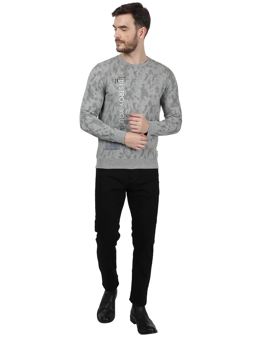 grey printed sweatshirt - 17525139 - Zoom Image - 5