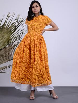 block print kurta palazzo set - 17525282 - Standard Image - 2