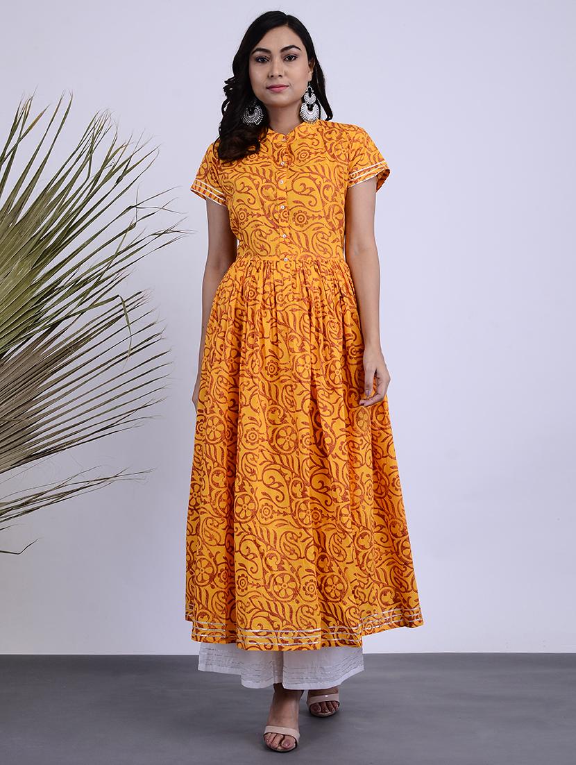 block print kurta palazzo set - 17525282 - Zoom Image - 1