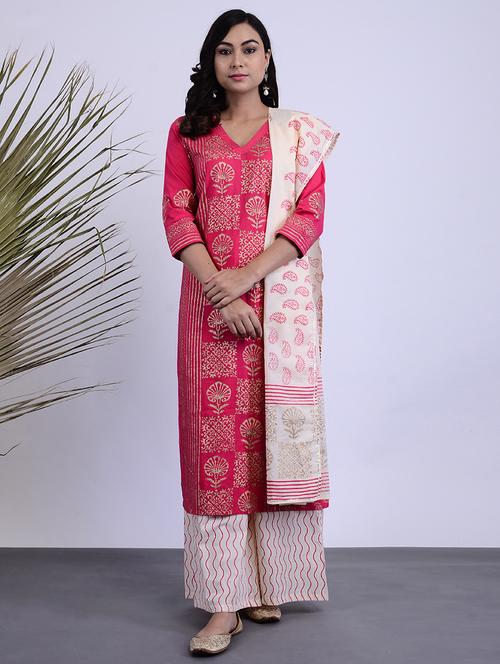 block print suit set - 17525286 - Standard Image - 1