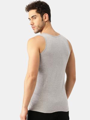grey melange solid vest - 17525387 - Standard Image - 3