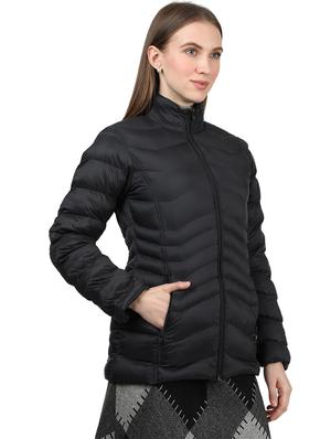 stand collar quilted jacket - 17525484 - Standard Image - 2