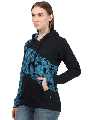 hooded neck printed jacket - 17525499 - Standard Image - 2