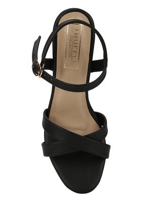 black pu ankle strap sandals - 17526409 - Standard Image - 4