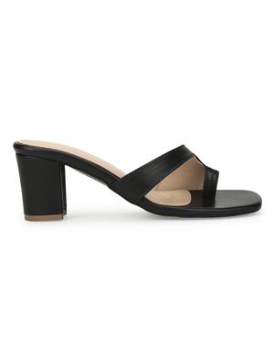 black slip on sandal - 17526412 - Standard Image - 2