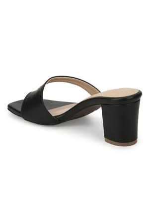 black slip on sandal - 17526412 - Standard Image - 3