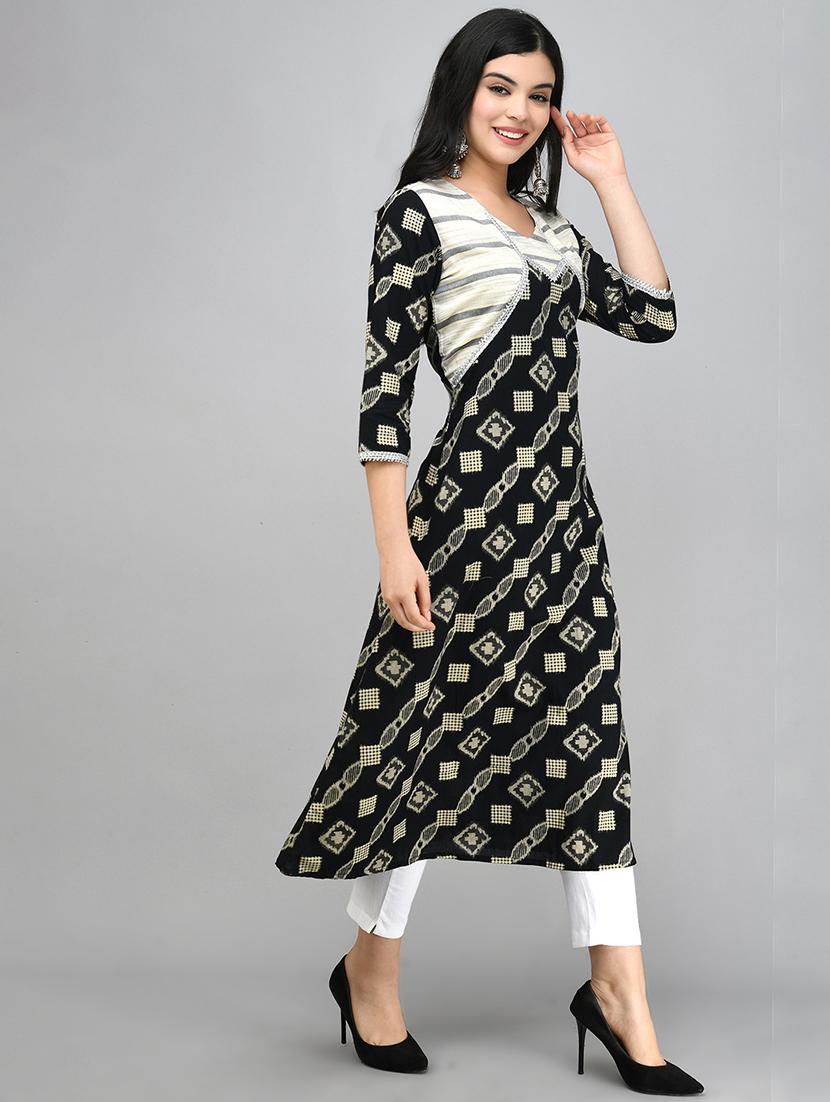 printed a-line kurta - 17526514 - Zoom Image - 2