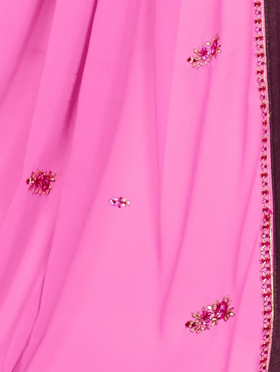 embroidered churidaar semi-stitched suit - 17526637 - Zoom Image - 4