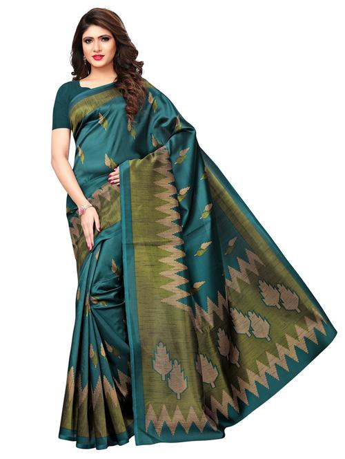 chevron printed saree with blouse - 17526670 - Standard Image - 1