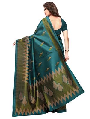 chevron printed saree with blouse - 17526670 - Standard Image - 2